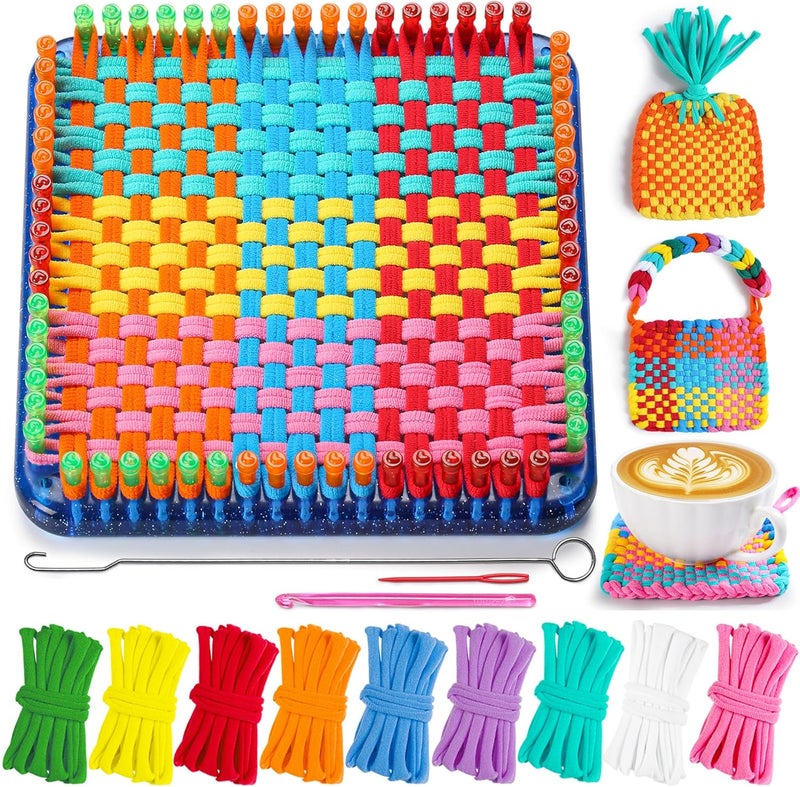 CCTVRTV Weaving Loom Kit Toys for Kids and Adults, Potholder Loops DIY Arts and Crafts for Boys and Girls Ages 5 6 7 8-12 13, Easy Potholder Loom Knitting Kits Gifts for Beginners, 252 Craft Loops - Image 1